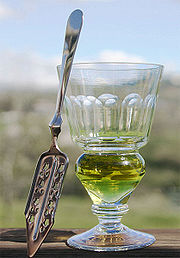 Absinthe with Glass and Spoon